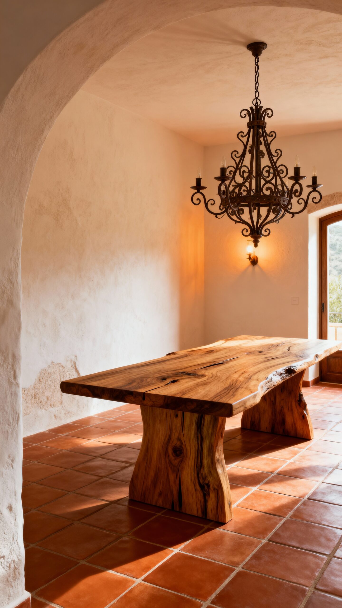 warm european mediterranean dining room