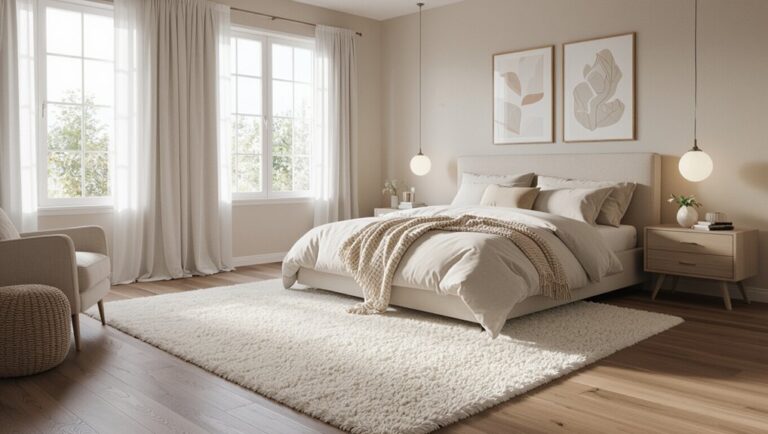 bedroom rug placement for style comfort